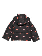 Giubbino per bambina Stella McCartney Kids nero con stampa baci - Rubino Kids