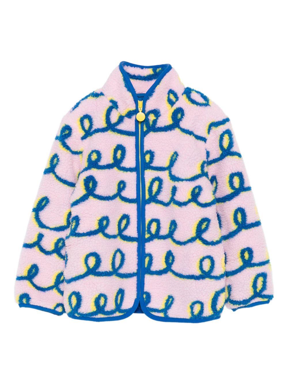 Giubbino per bambina Stella McCartney Kids rosa con motivo a vortice - Rubino Kids