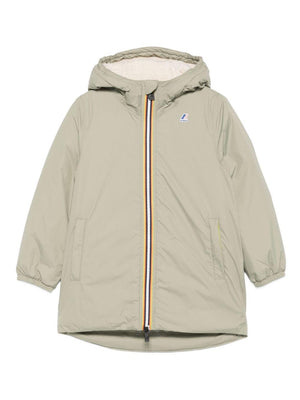 K-Way Kids green jacket with logo detail
