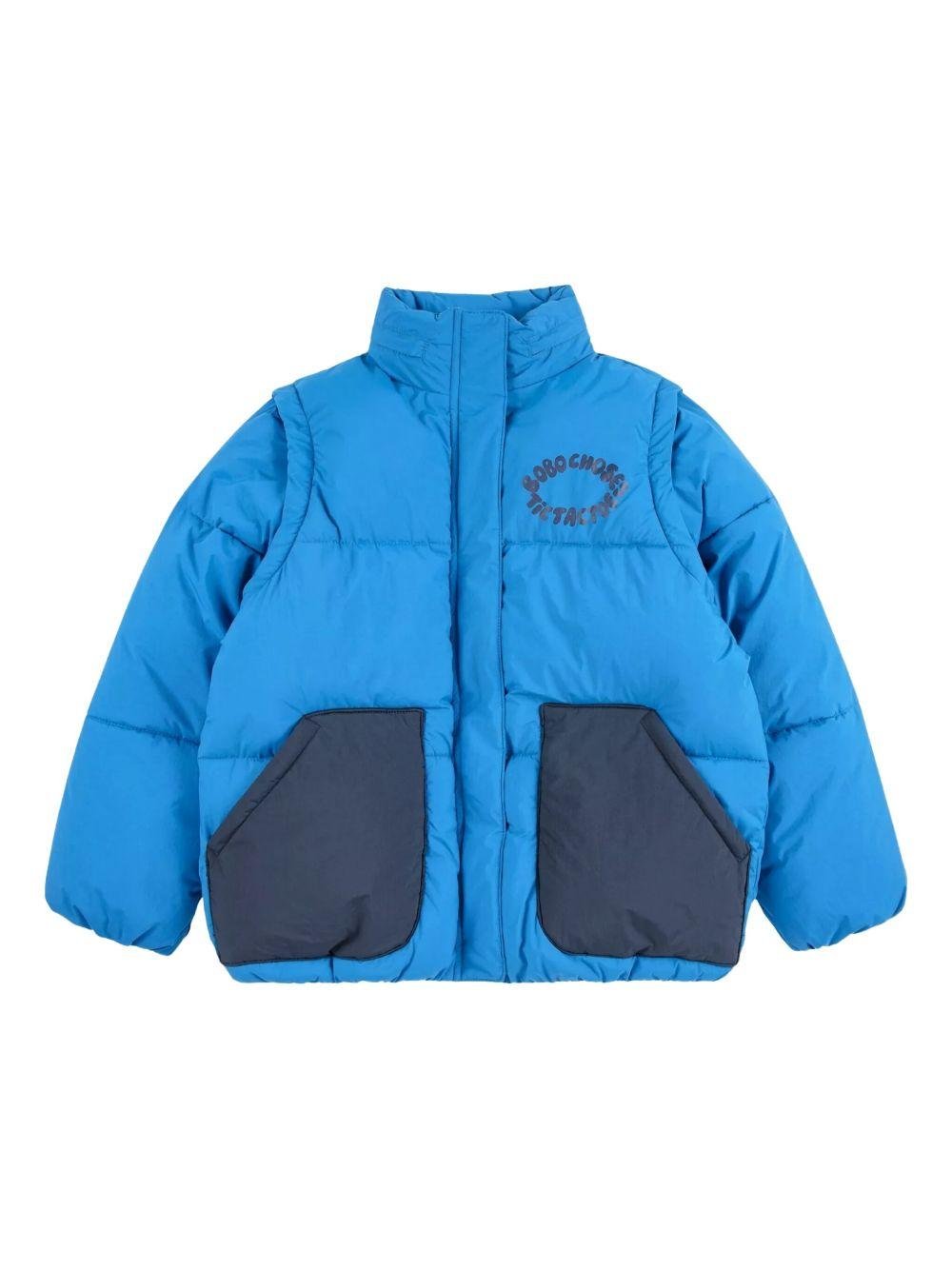 Giubbino per bambino Bobo Choses blu con design trapuntato - Rubino Kids