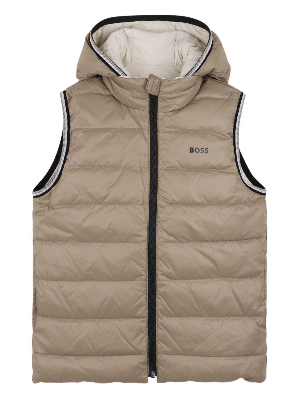 Giubbino per bambino BOSS Kids beige con design trapuntato - Rubino Kids