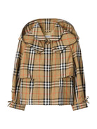 Giubbino per bambino Burberry Kids beige con motivo a quadri - Rubino Kids