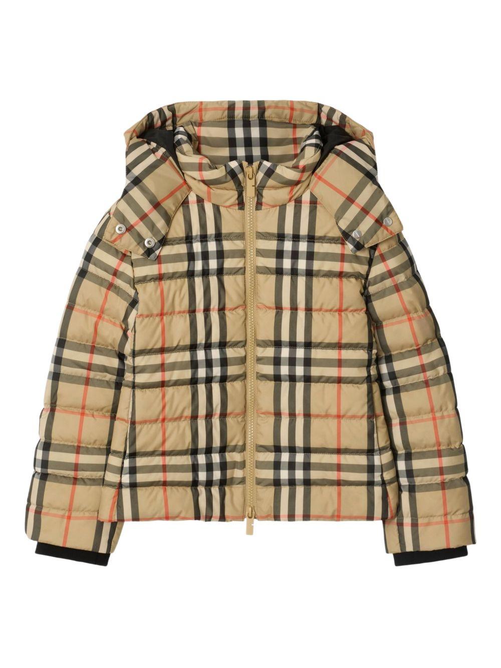 Burberry Kids black jacket with Thomas Bear applique | BURBERRY