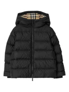 Giubbino per bambino Burberry Kids nero con applicazione orsetto Thomas - Rubino Kids