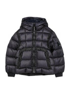 Giubbino per bambino C.P. Company Kids nero con design trapuntato - Rubino Kids