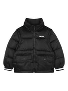 Giubbino per bambino DKNY Kids nero con maniche rimovibili - Rubino Kids