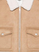 Giubbino per bambino Eleventy Kids bege con colletto in pile - Rubino Kids