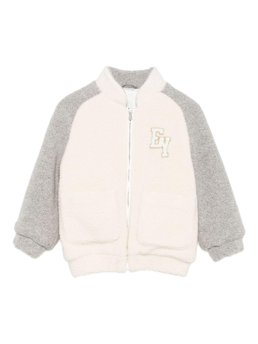 Giubbino per bambino Eleventy Kids grigio con logo ricamato - Rubino Kids