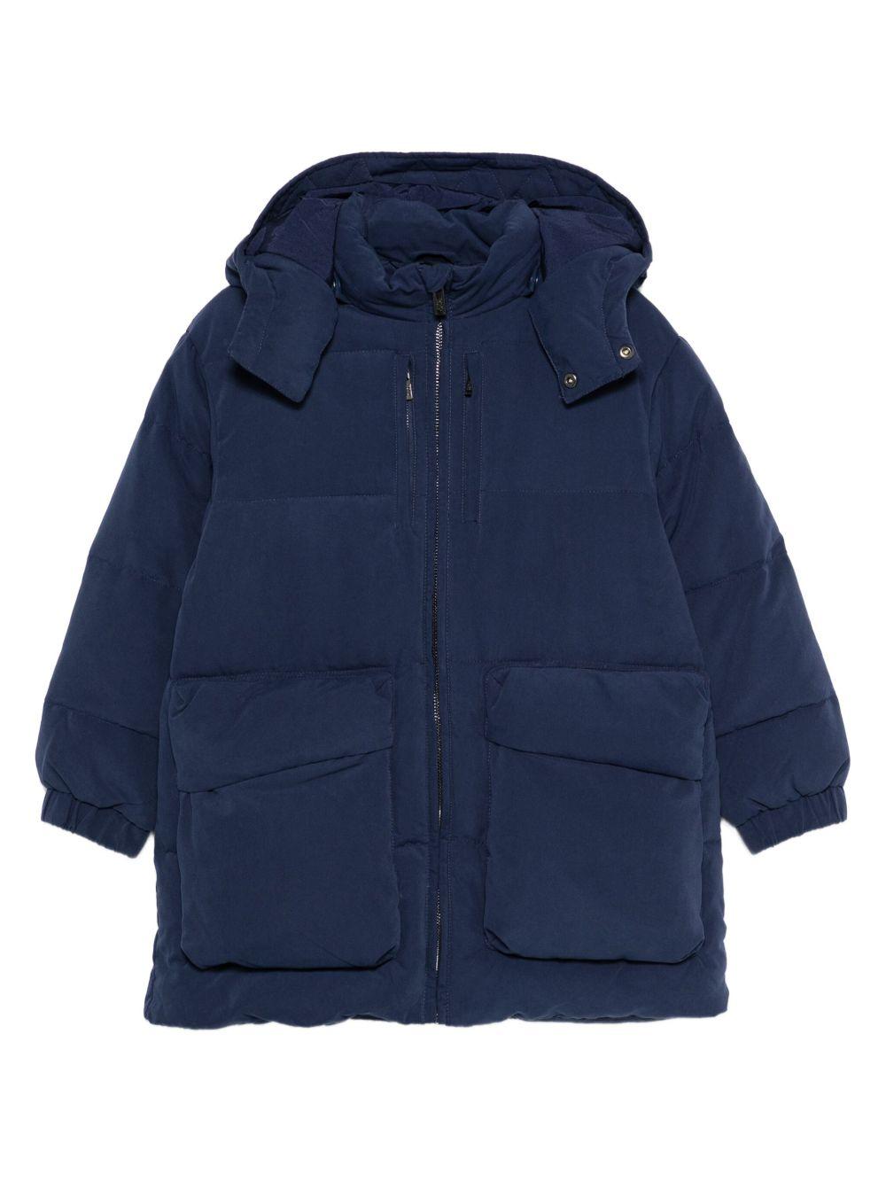 Giubbino per bambino Emporio Armani Kids blu con design imbottito - Rubino Kids