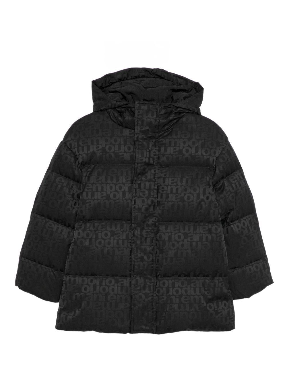 Giubbino per bambino Emporio Armani Kids nero con design trapuntato - Rubino Kids