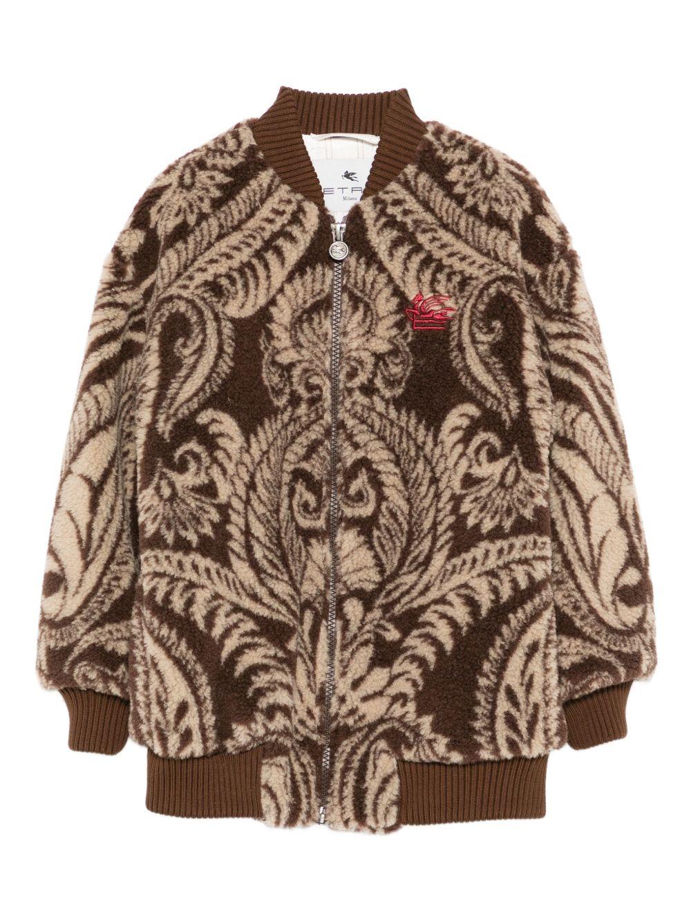 Giubbino per bambino Etro Kids marrone con motivo paisley - Rubino Kids