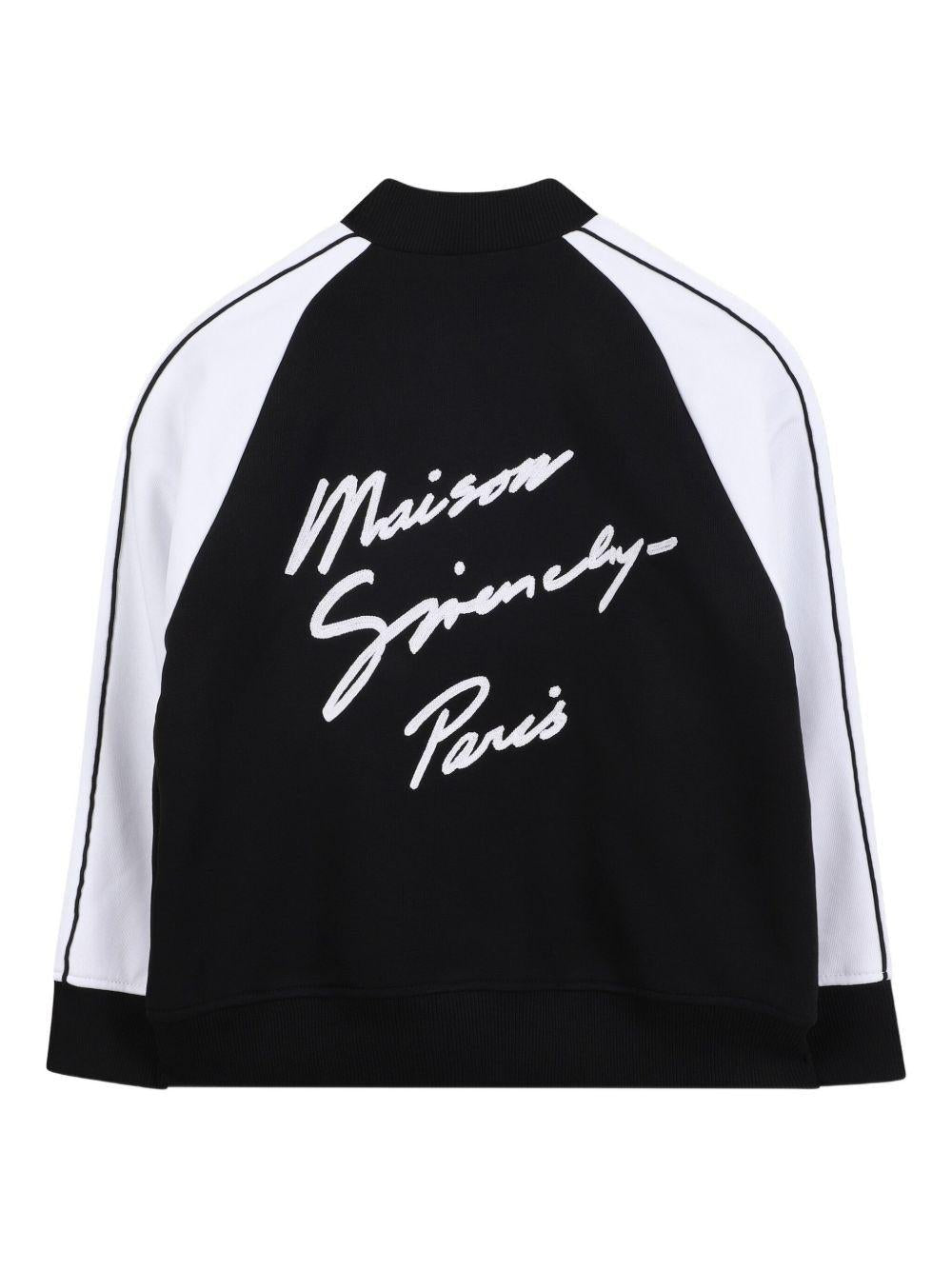 Giubbino per bambino Givenchy Kids nero con logo ricamato - Rubino Kids