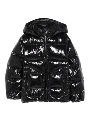 Giubbino per bambino Herno Kids nero con finitura lucida