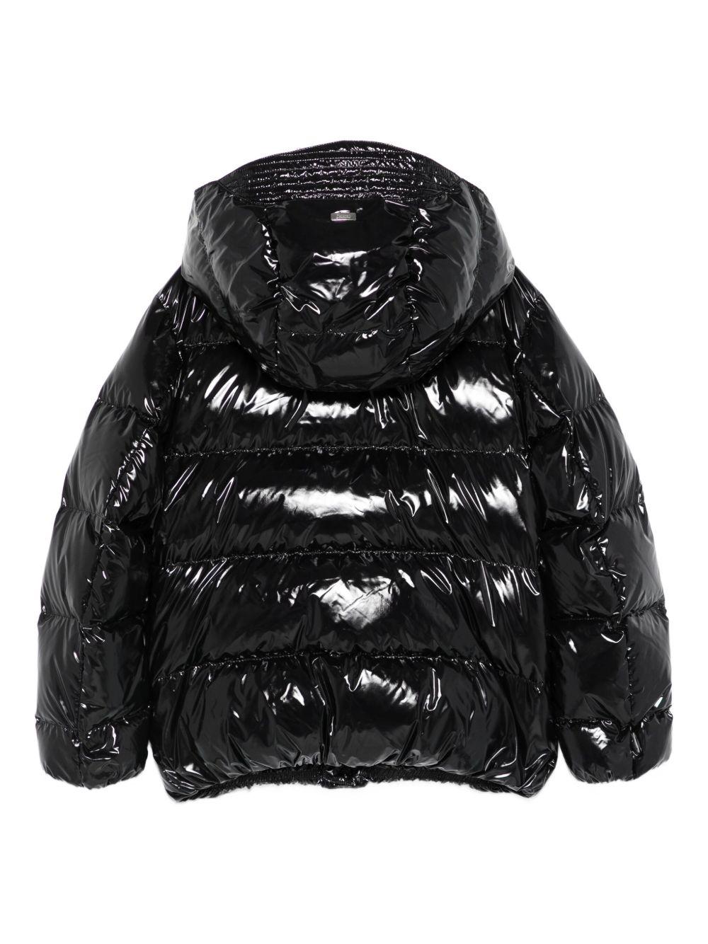 Giubbino per bambino Herno Kids nero con finitura lucida - Rubino Kids