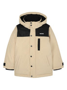 Giubbino per bambino Hugo Kids beige con design color - block - Rubino Kids