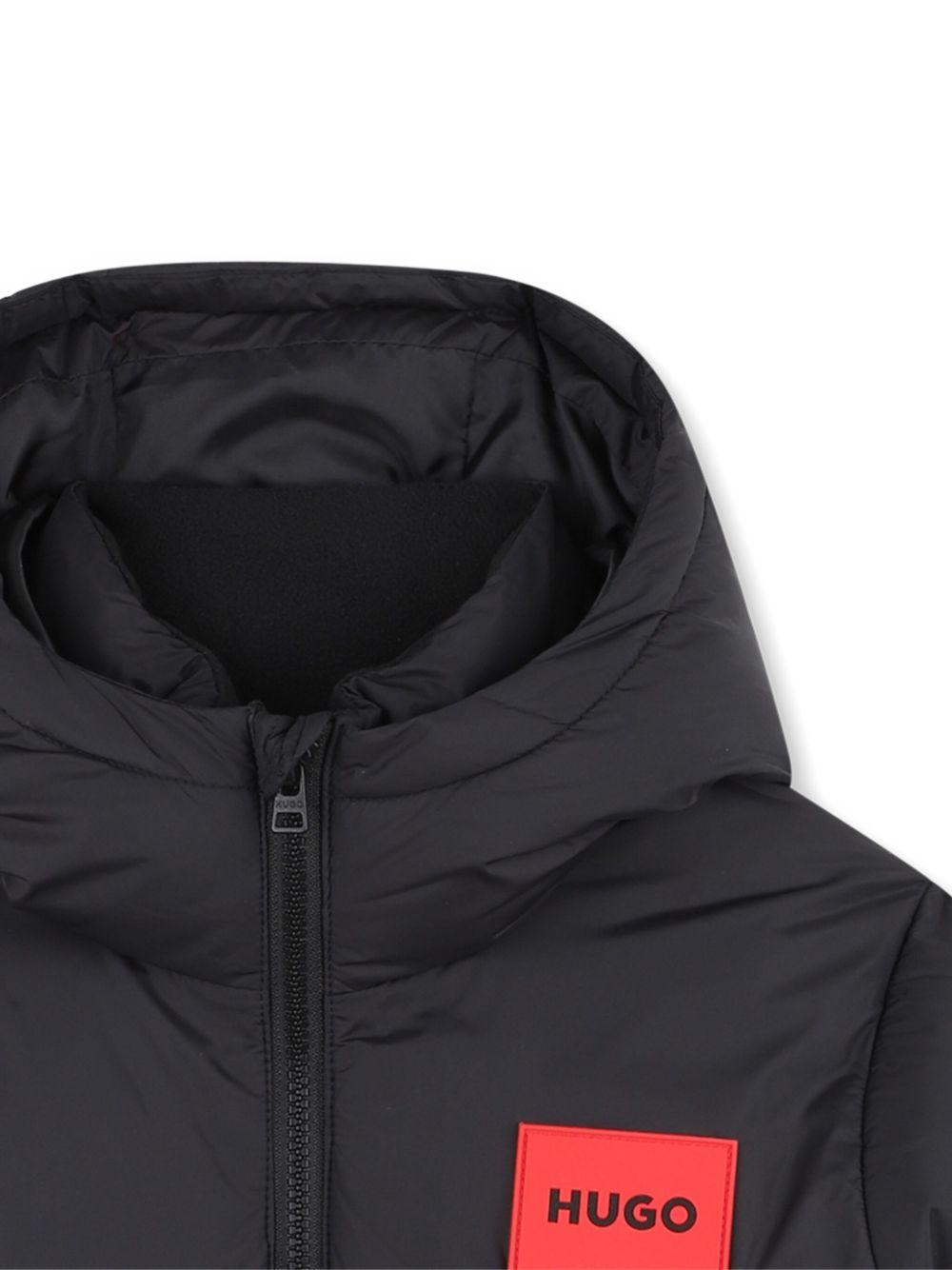 Giubbino per bambino Hugo Kids nero con dettaglio trapuntato - Rubino Kids