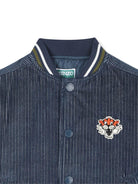 Giubbino per bambino Kenzo Kids denim con applicazione con ricamo - Rubino Kids