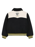 Giubbino per bambino Marc Jacob Kids x Mickey Mouse nero con logo ricamato - Rubino Kids
