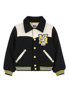 Giubbino per bambino Marc Jacob Kids x Mickey Mouse nero con logo ricamato - Rubino Kids