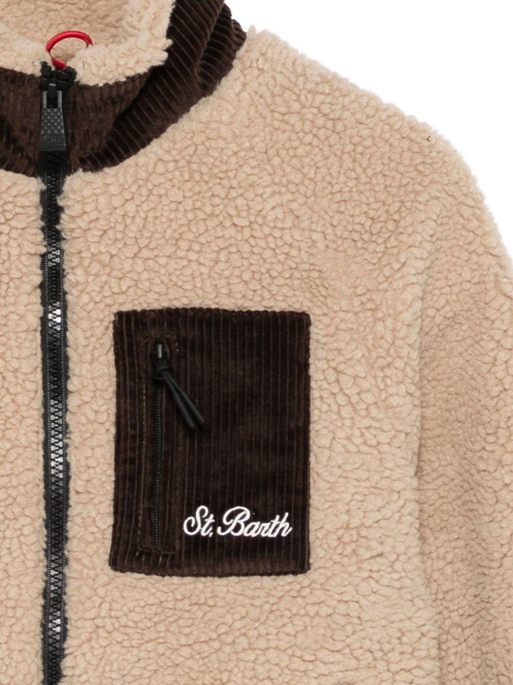 Giubbino per bambino MC2 Saint Barth Kids beige con esterno in shearling - Rubino Kids