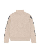 Giubbino per bambino MC2 Saint Barth Kids beige in maglia di lana - Rubino Kids