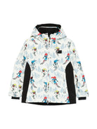 Giubbino per bambino Mc2 Saint Barth Kids bianco con stampa grafica all - over - Rubino Kids