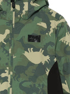 Giubbino per bambino Mc2 Saint Barth Kids verde con motivo mimetico - Rubino Kids