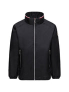 Giubbino per bambino Moncler Enfant nero con applicazione logo - Rubino Kids