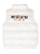 Giubbino per bambino Moschino Kids bianco smanicato con stampa sul davanti - Rubino Kids