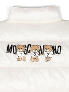 Giubbino per bambino Moschino Kids bianco smanicato con stampa sul davanti - Rubino Kids