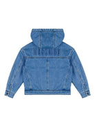 Giubbino per bambino Moschino Kids in denim con interno in pelliccia - Rubino Kids