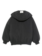 Giubbino per bambino MSGM Kids nero con cappuccio rimovibile - Rubino Kids