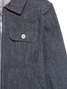 Giubbino per bambino Paolo Pecora Kids denim con chiusura frontale con zip - Rubino Kids