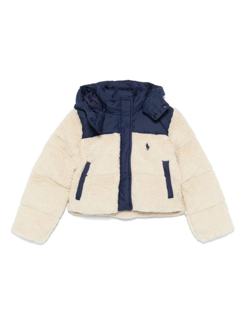 Giubbino per bambino Ralph Lauren Kids bianco con applicazione posteriore logo - Rubino Kids