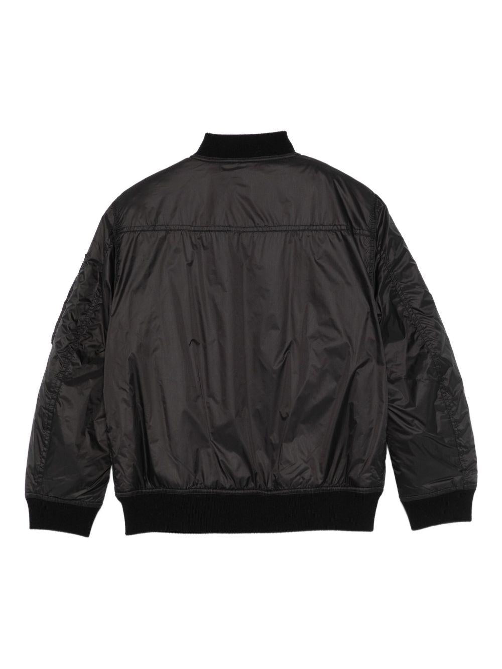 Giubbino per bambino Rick Owens Kids nero con bordi a costine - Rubino Kids