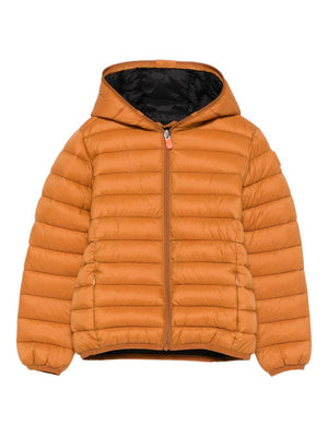 Giubbino per bambino Save The Duck Kids arancione con design trapuntato