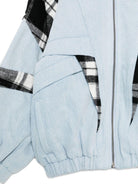 Giubbino per bambino Stella McCartney Kids azzurro con inserti scozzesi - Rubino Kids