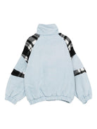 Giubbino per bambino Stella McCartney Kids azzurro con inserti scozzesi - Rubino Kids