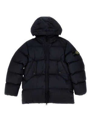 Giubbino per bambino Stone Island Junior blu con design imbottito