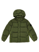 Giubbino per bambino Stone Island Junior verde con design trapuntato - Rubino Kids