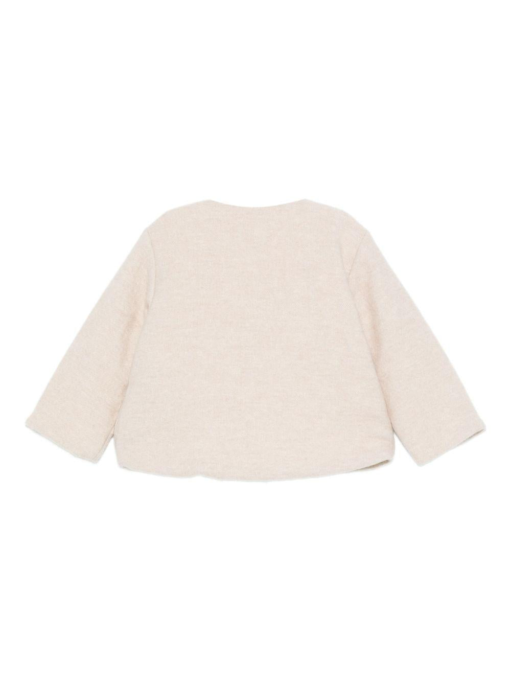 Giubbino per neonata Album Di Famiglia Kids beige con zip frontale - Rubino Kids