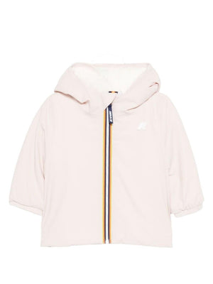 Giubbino per neonata K-Way Kids Jack rosa con design imbottito