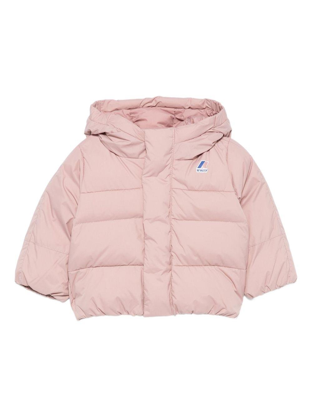 Giubbino per neonata K - Way Kids rosa con design trapuntato - Rubino Kids