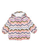 Giubbino per neonata Missoni Kids multicolore con motivo a chevron - Rubino Kids