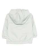 Giubbino per neonata Moncler Kids verde chiaro con chiusura a zip - Rubino Kids
