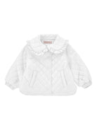 Giubbino per neonata Monnalisa bianca con design trapuntato - Rubino Kids
