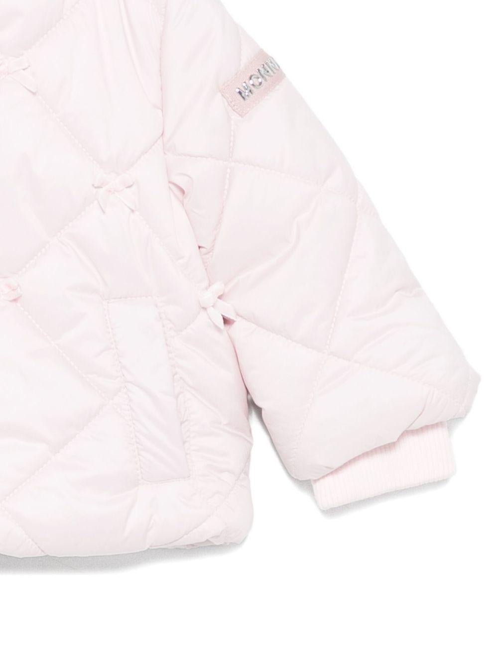 Giubbino per neonata Monnalisa rosa con cappuccio - Rubino Kids