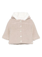Giubbino per neonata Tartine Et Chocolat beige con scollo con cappuccio - Rubino Kids