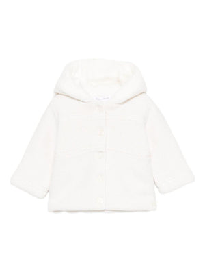 Giubbino per neonata Tartine Et Chocolat bianco con maglia intrecciata