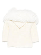 Giubbino per neonati Paz Rodrìguez bianco con cappuccio - Rubino Kids